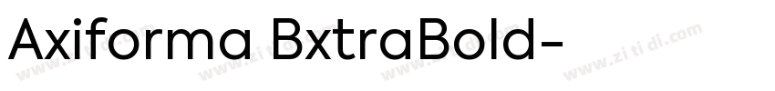 Axiforma BxtraBold字体转换